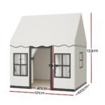 Keezi Kids Play Tent Playhouse Castle with String Lights Floor Mat Side Pocket - Image 2