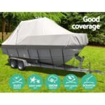 Seamanship Boat Cover 25-27ft Trailerable Jumbo Marine 600D Heavy Duty Grey - Image 3