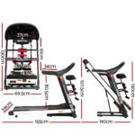 Everfit Treadmill Electric Home Gym Fitness Exercise Machine w/ Massager 450mm - Image 2