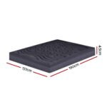 Giselle Bedding 3-Zone Pillowtop Mattress Topper 1000GSM for Back Pain Relief Washable with 45cm Deep Pocket Double - Image 2