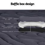 Giselle Bedding 3-Zone Pillowtop Mattress Topper 1000GSM for Back Pain Relief Washable with 45cm Deep Pocket King - Image 4