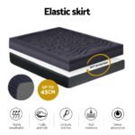 Giselle Bedding 3-Zone Pillowtop Mattress Topper 1000GSM for Back Pain Relief Washable with 45cm Deep Pocket Queen - Image 5