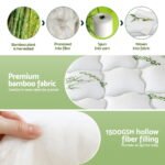 Giselle Bedding 1500GSM Pillowtop Mattress Topper Bamboo Mattress Pad for Back Pain Relief Washable 11cm Thick Bed Cover with 45cm Deep Pocket Double - Image 7