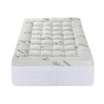 Giselle Bedding 1500GSM Pillowtop Mattress Topper Bamboo Mattress Pad for Back Pain Relief Washable 11cm Thick Bed Cover with 45cm Deep Pocket King Single - Image 4