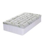 Giselle Bedding 1500GSM Pillowtop Mattress Topper Bamboo Mattress Pad for Back Pain Relief Washable 11cm Thick Bed Cover with 45cm Deep Pocket Single - Image 2