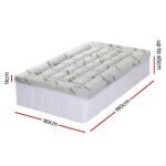 Giselle Bedding 1500GSM Pillowtop Mattress Topper Bamboo Mattress Pad for Back Pain Relief Washable 11cm Thick Bed Cover with 45cm Deep Pocket Single - Image 3