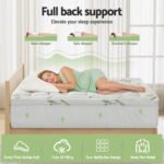 Giselle Bedding 1500GSM Pillowtop Mattress Topper Bamboo Mattress Pad for Back Pain Relief Washable 11cm Thick Bed Cover with 45cm Deep Pocket Single - Image 5