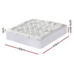 Giselle Bedding 5cm Pillowtop Mattress Topper 1000GSM Thick Soft Bamboo Cooling Pad for Back Pain Relief & Guest Bed, Washable Overfilled Cover with 45cm Deep Pocket King - Image 3