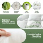 Giselle Bedding 5cm Pillowtop Mattress Topper 1000GSM Thick Soft Bamboo Cooling Pad for Back Pain Relief & Guest Bed, Washable Overfilled Cover with 45cm Deep Pocket King - Image 7