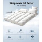 Giselle Bedding 5cm Bamboo Pillowtop Mattress Topper 1000GSM Mattress Pad for Back Pain Relief Washable Breathable Protector with 45cm Deep Pocket Double - Image 2