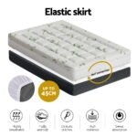 Giselle Bedding Pillowtop Mattress Topper 7.5cm Thick Bamboo Pad for Back Pain Relief Washable Skin-friendly Bed Protector with 45cm Deep Pocket King Single - Image 5