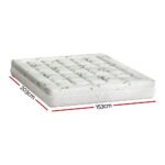 Giselle Bedding Pillowtop Mattress Topper 7.5cm Thick Bamboo Pad for Back Pain Relief Washable Skin-friendly Bed Protector with 45cm Deep Pocket Queen - Image 2