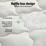 Giselle Bedding Pillowtop Mattress Topper 7.5cm Thick Bamboo Pad for Back Pain Relief Washable Skin-friendly Bed Protector with 45cm Deep Pocket Queen - Image 3
