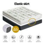 Giselle Bedding Pillowtop Mattress Topper 7.5cm Thick Bamboo Pad for Back Pain Relief Washable Skin-friendly Bed Protector with 45cm Deep Pocket Queen - Image 5