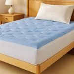 Giselle Bedding Pillowtop Mattress Topper 5cm Reversible Cooling & Soft Coral Fleece Pad for Back Pain Relief, Washable Skin-friendly Bed Protector with 45cm Deep Pocket King Single