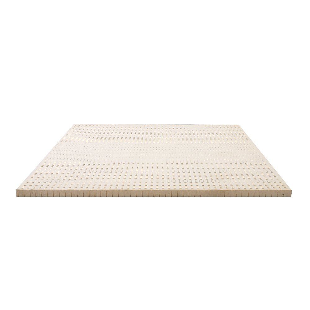 TOPPER-LT-Q-5-00 Giselle Bedding Latex Mattress Topper, 5cm Thick Cooling Bed Pad for Side Sleepers Pain Relief, 7 Zone Foldable Mat with Washable Cover for Guest Room Bedroom Queen - Image 1