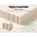 Giselle Bedding Latex Mattress Topper, 5cm Thick Cooling Bed Pad for Side Sleepers Pain Relief, 7 Zone Foldable Mat with Washable Cover for Guest Room Bedroom Queen - Image 4