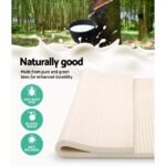 Giselle Bedding Latex Mattress Topper, 5cm Thick Cooling Bed Pad for Side Sleepers Pain Relief, 7 Zone Foldable Mat with Washable Cover for Guest Room Bedroom Queen - Image 5