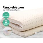 Giselle Bedding Latex Mattress Topper, 5cm Thick Cooling Bed Pad for Side Sleepers Pain Relief, 7 Zone Foldable Mat with Washable Cover for Guest Room Bedroom Queen - Image 6