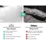 Giselle Bedding Pillowtop Mattress Topper 5cm Thick Pad for Back Pain Relief Washable Underlay Protector 1000GSM Microfibre Filling 45cm Deep Pocket Queen - Image 3