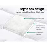Giselle Bedding Pillowtop Mattress Topper 5cm Thick Pad for Back Pain Relief Washable Underlay Protector 1000GSM Microfibre Filling 45cm Deep Pocket Queen - Image 4