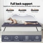 Giselle Bedding 5cm Pillowtop Topper Bamboo Polyester Blend Fibre Pad for Back Pain Relief Washable Overfilled Bed Protector 500GSM Queen - Image 5