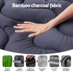 Giselle Bedding 5cm Pillowtop Topper Bamboo Polyester Blend Fibre Pad for Back Pain Relief Washable Overfilled Bed Protector 500GSM Queen - Image 6
