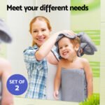 2 Pack Bath Sheets Set Cotton Extra Large Towel Grey - Image 4