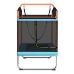 Everfit 6FT Trampoline Kids Rectangle Trampoline w/ Swing Enclosure Safety Net Orange - Image 3