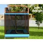 Everfit 6FT Trampoline Kids Rectangle Trampoline w/ Swing Enclosure Safety Net Orange - Image 4