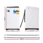 Devanti 6kg Top Load Washing Machine White - Image 2