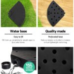 Instahut 3m Outdoor Umbrella w/Base Cantilever Beach Garden Patio Charcoal - Image 5