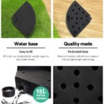 Instahut 3m Outdoor Umbrella w/Base Cantilever Beach Garden Patio Navy - Image 5
