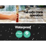 Instahut 3m Outdoor Umbrella Pole Umbrellas Beach Garden Sun Stand Patio Black - Image 6