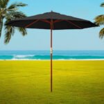 Instahut 3m Outdoor Umbrella Pole Umbrellas Beach Garden Sun Stand Patio Black - Image 7