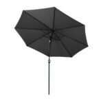 Instahut 3m Outdoor Umbrella Beach Pole Garden Patio Tilt Black - Image 3