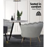 Artiss Armchair Velvet Grey Callista - Image 5