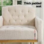 Artiss Armchair Boucle Beige Nicole - Image 5