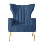 Artiss Armchair Navy Velvet Kate - Image 3