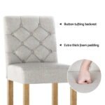 Artiss 4x Bar Stools Linen Upholstered Chairs - Image 5