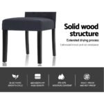 Artiss Dining Chairs Set of 2 Linen Parsons Chair Dark Grey - Image 6