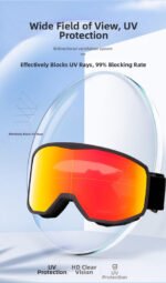 Outdoor sports products ,Winter skiing anti UV card myopia cylindrical double-layer anti fog skiing goggles - Image 5