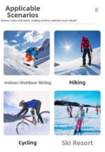 Outdoor sports products ,Winter skiing anti UV card myopia cylindrical double-layer anti fog skiing goggles - Image 3