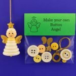 Christmas gift Christmas Button Ornament - Festive Santa Design Craft Kit-Â Set of 5 piecesï¼ˆSanta Clausã€Snowmanã€angelã€Red Christmas tree and green Christmas treeï¼‰ - Image 4