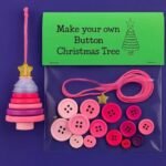 Christmas gift Christmas Button Ornament - Festive Santa Design Craft Kit-Â Set of 5 piecesï¼ˆSanta Clausã€Snowmanã€angelã€Red Christmas tree and green Christmas treeï¼‰ - Image 5