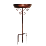 Vintage Metal Bird Bath with Pedestal Stand - Image 4