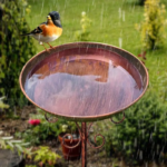 Vintage Metal Bird Bath with Pedestal Stand - Image 5