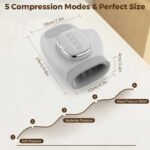 5-Level Electric Hand Massager with Hot Compress Grey - Image 7