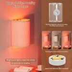 Battery Operated Wall Lights, 2 Pack Boho Decor with Remote Control, RGB Color Rustic Wall Sconces, Fabric Linen Shade Lighting - Image 6