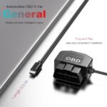 OBD Car Dash Cam Monitoring Cable - 12V/24V Hardwire Power Cable for Dash Cameras - Image 2